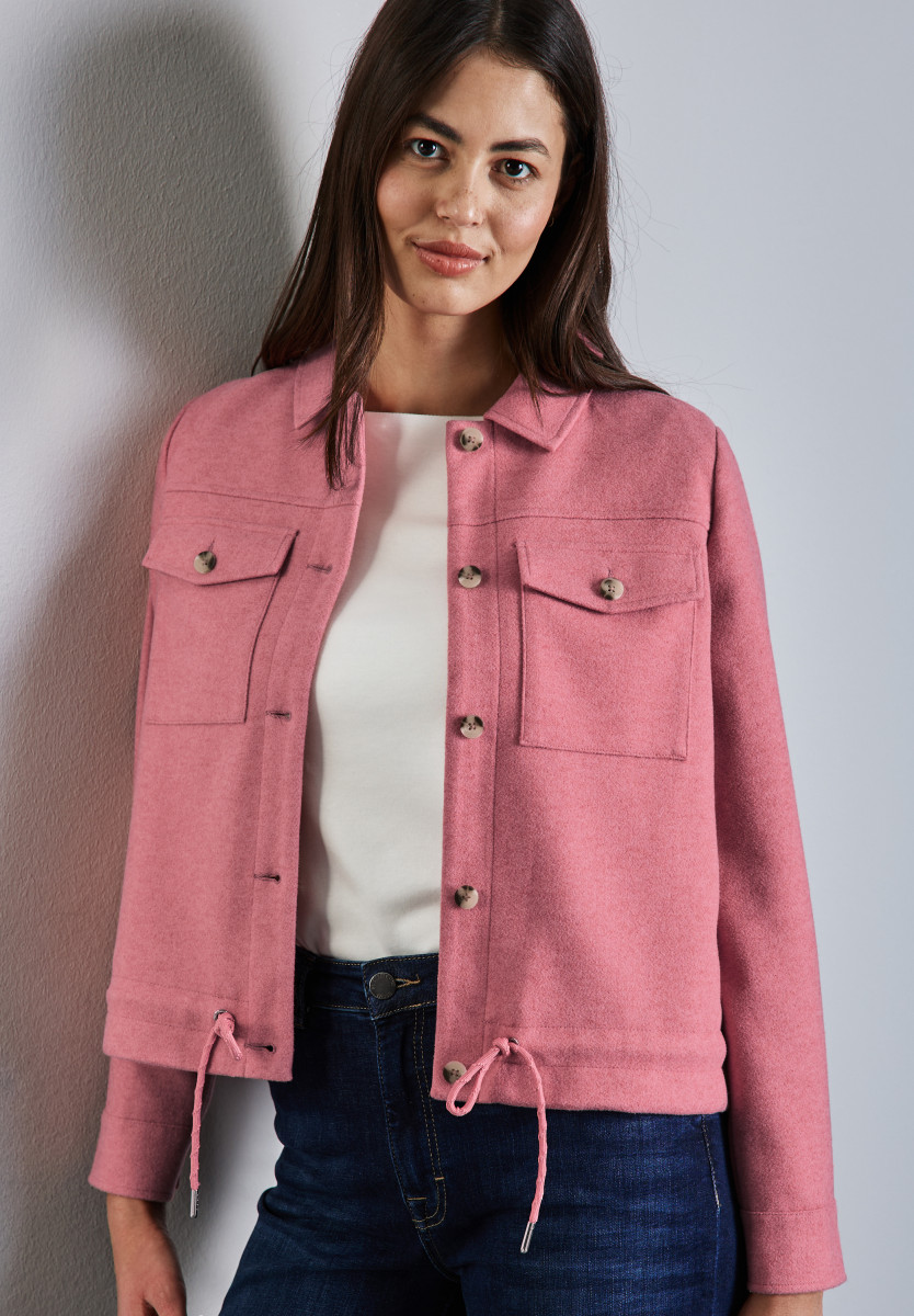 Jacke in Wolloptik