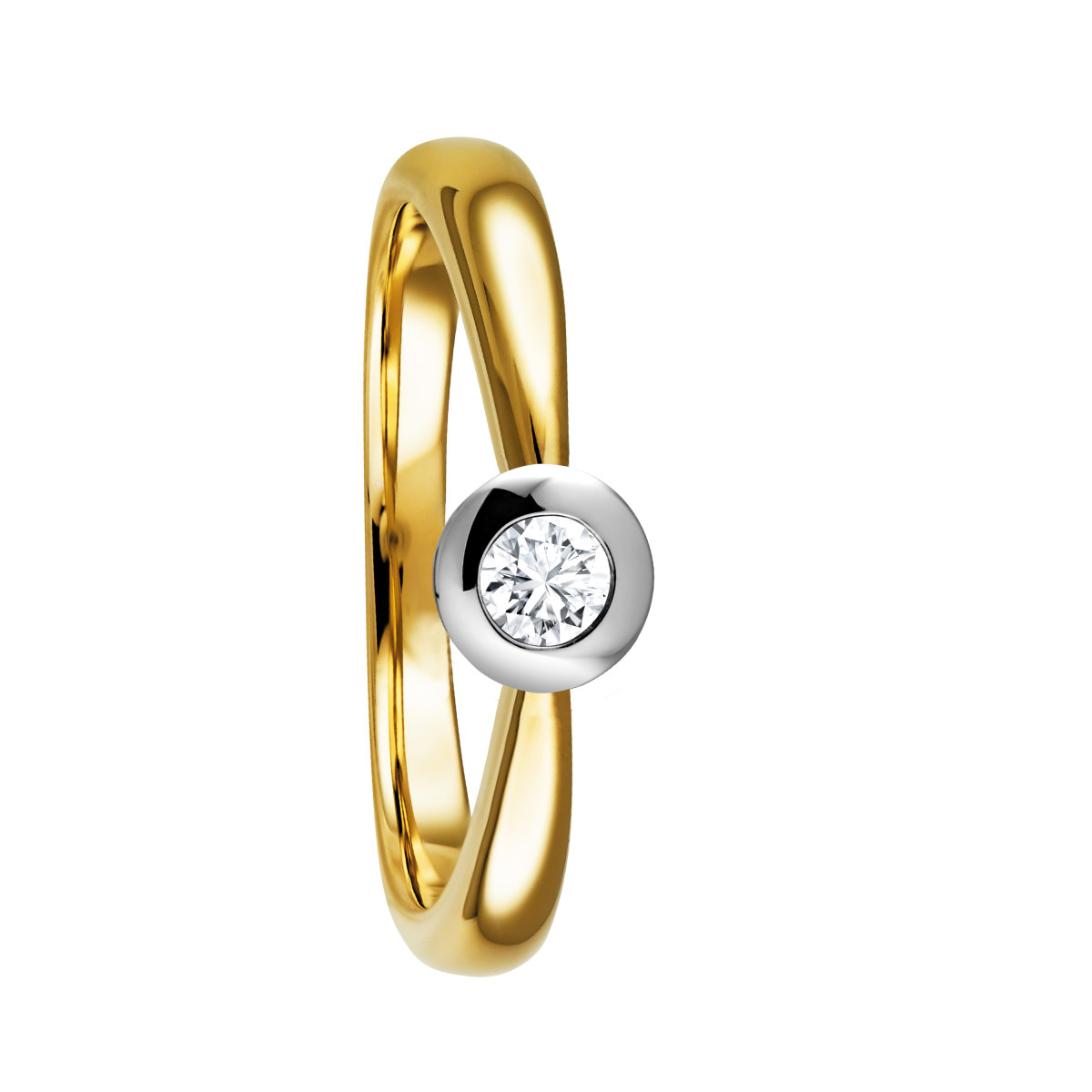 Ring 585 GG/WG 1 Diamant