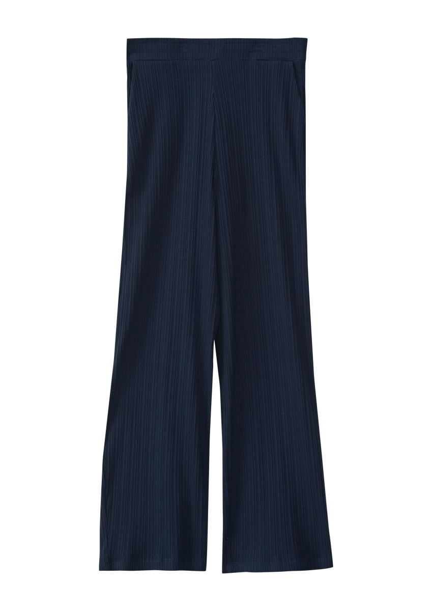 Wide Leg-Hose aus Rippware
