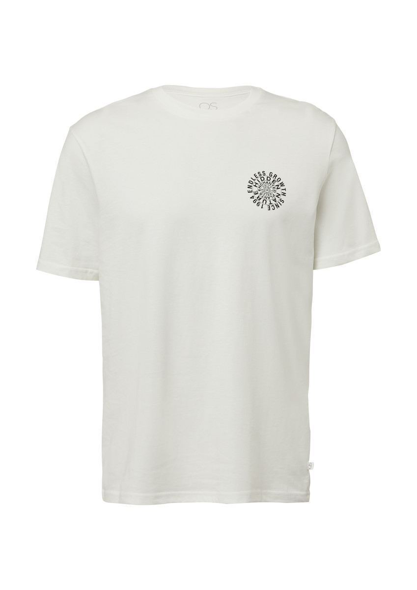 T-Shirt mit kleinem Frontprint weiß