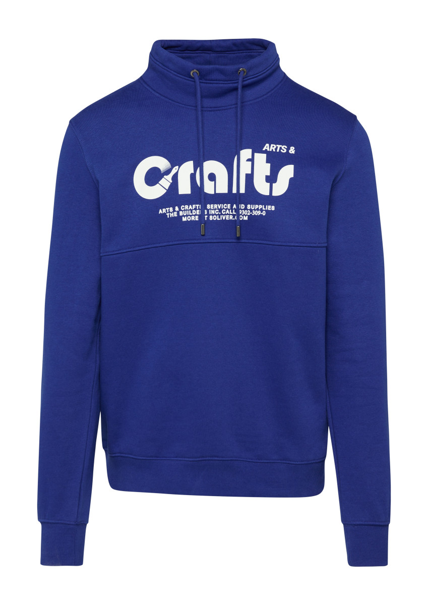 Sweatshirt aus Baumwollmix blau