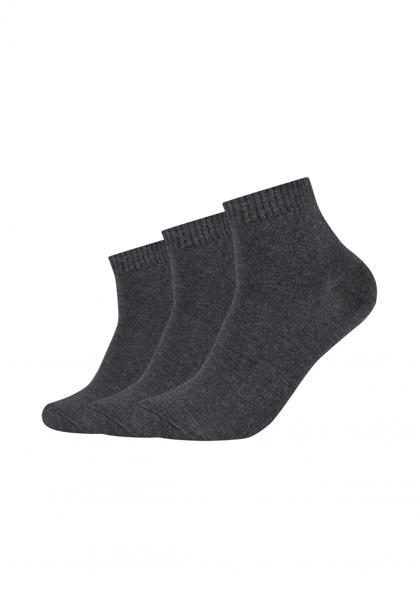 Basic-Socken, 3 Paar grau