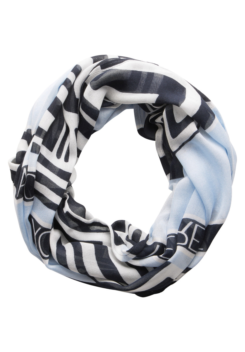 Gemusterter Loop Schal blau
