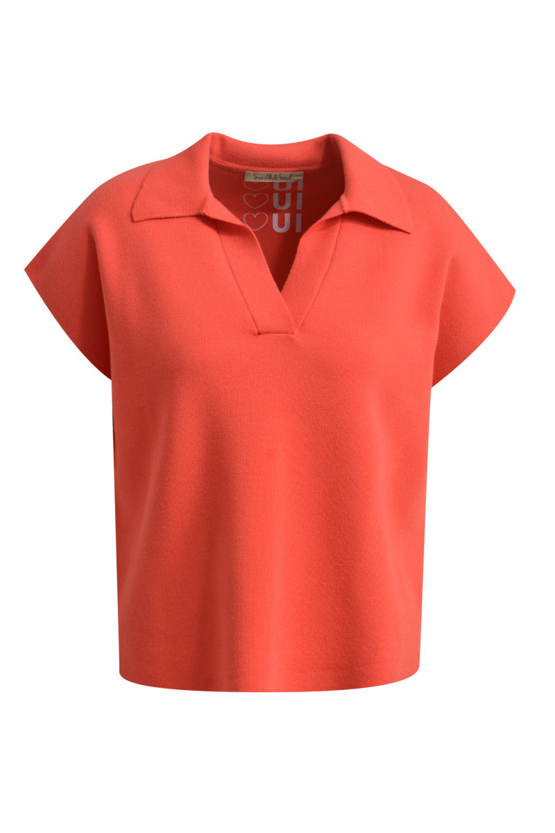 Polo Collar Slipover rot