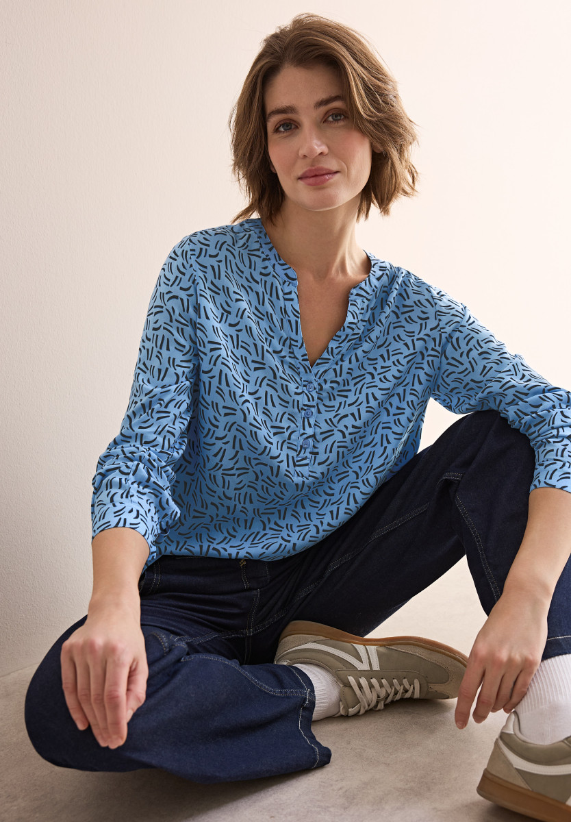 Bluse mit Minimal Print