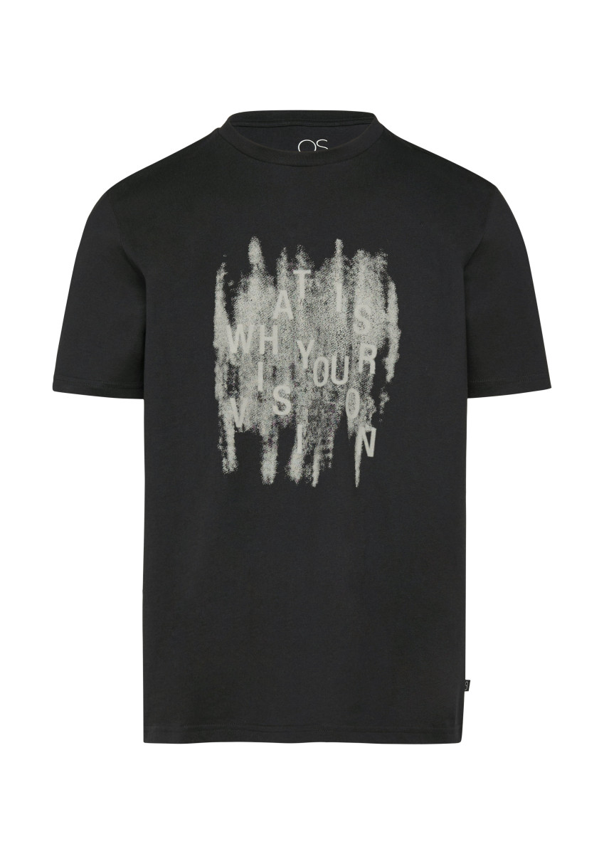T-Shirt mit Frontprint schwarz