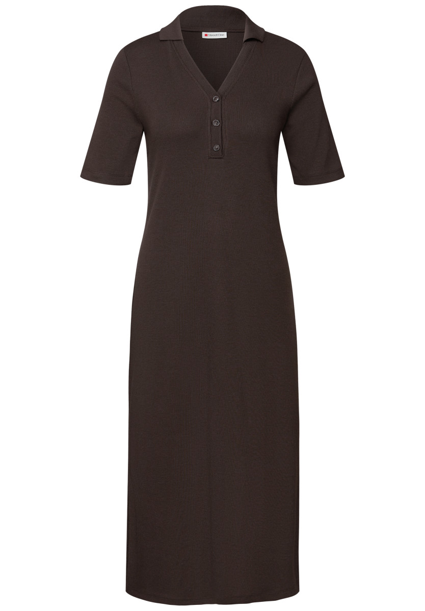 Polokleid mit Rippstruktur