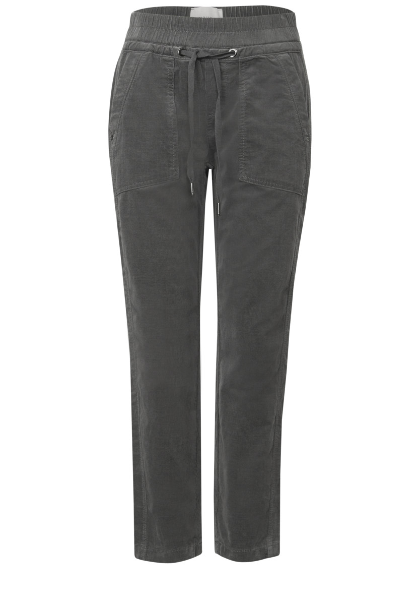 Loose Fit Cordhose grau