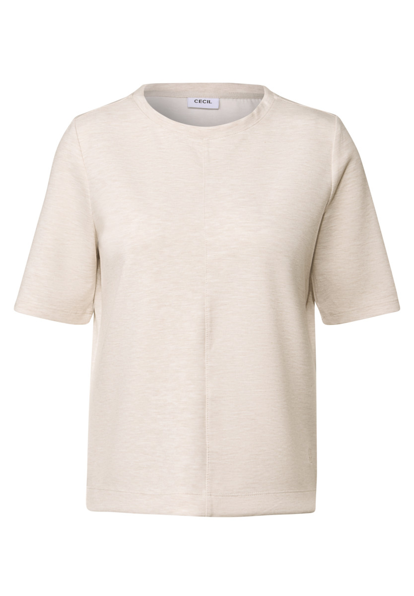 Kurzarmsweatshirt beige