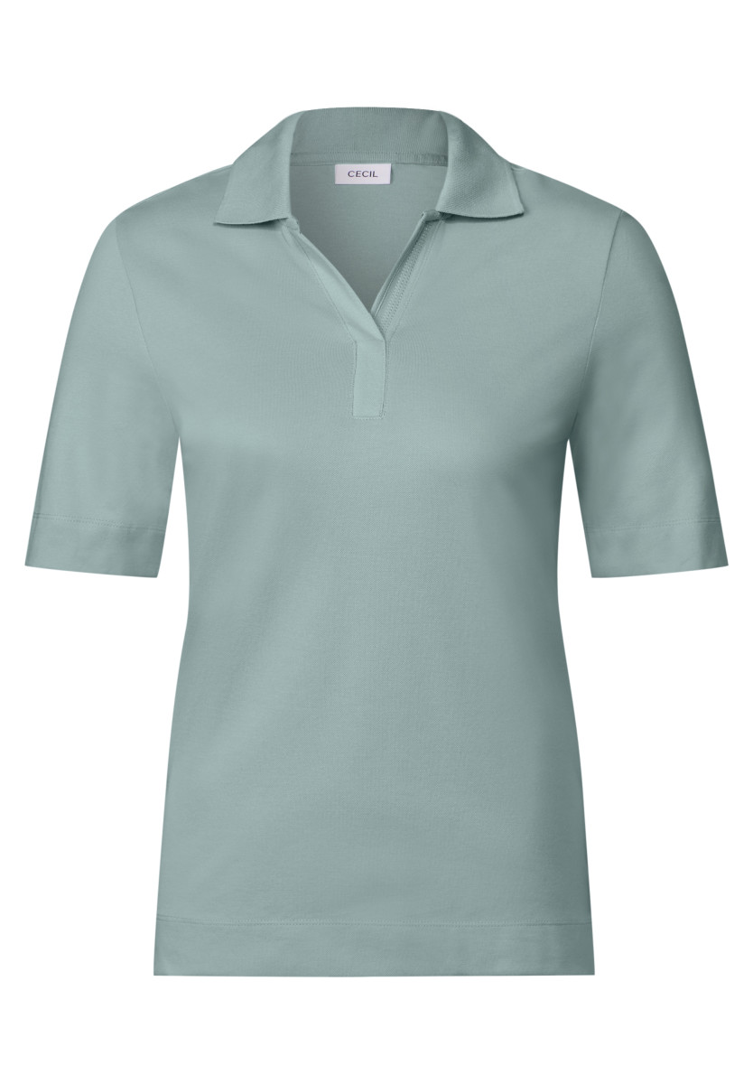 Piquée Poloshirt hellblau