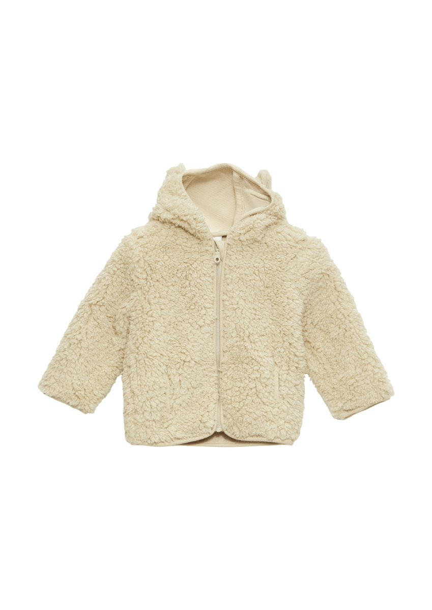 Teddyplüsch-Jacke mit Öhrchen