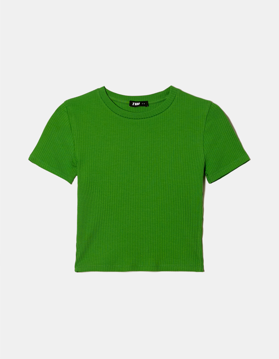 Crop Shirt dunkelgrün