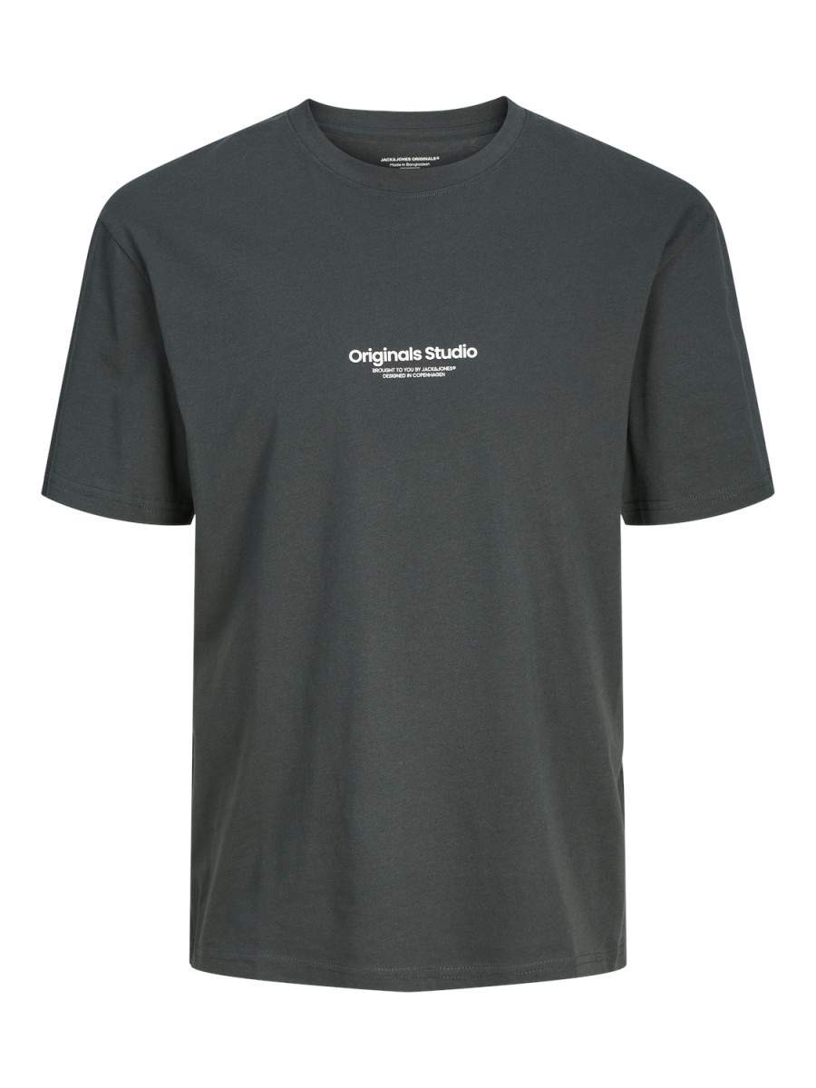T-Shirt mit kleinem Print dunkelgrün