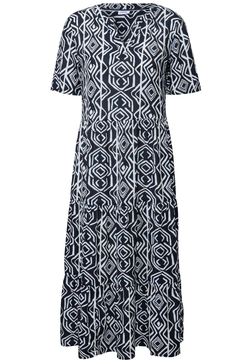 Midi-Kleid mit Volants