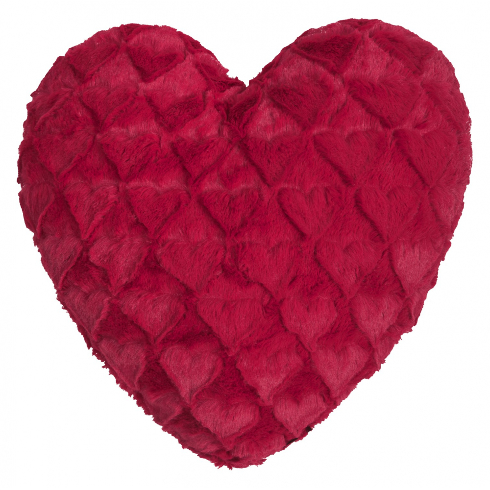 Formkissen "Fluffy Hearts" rot