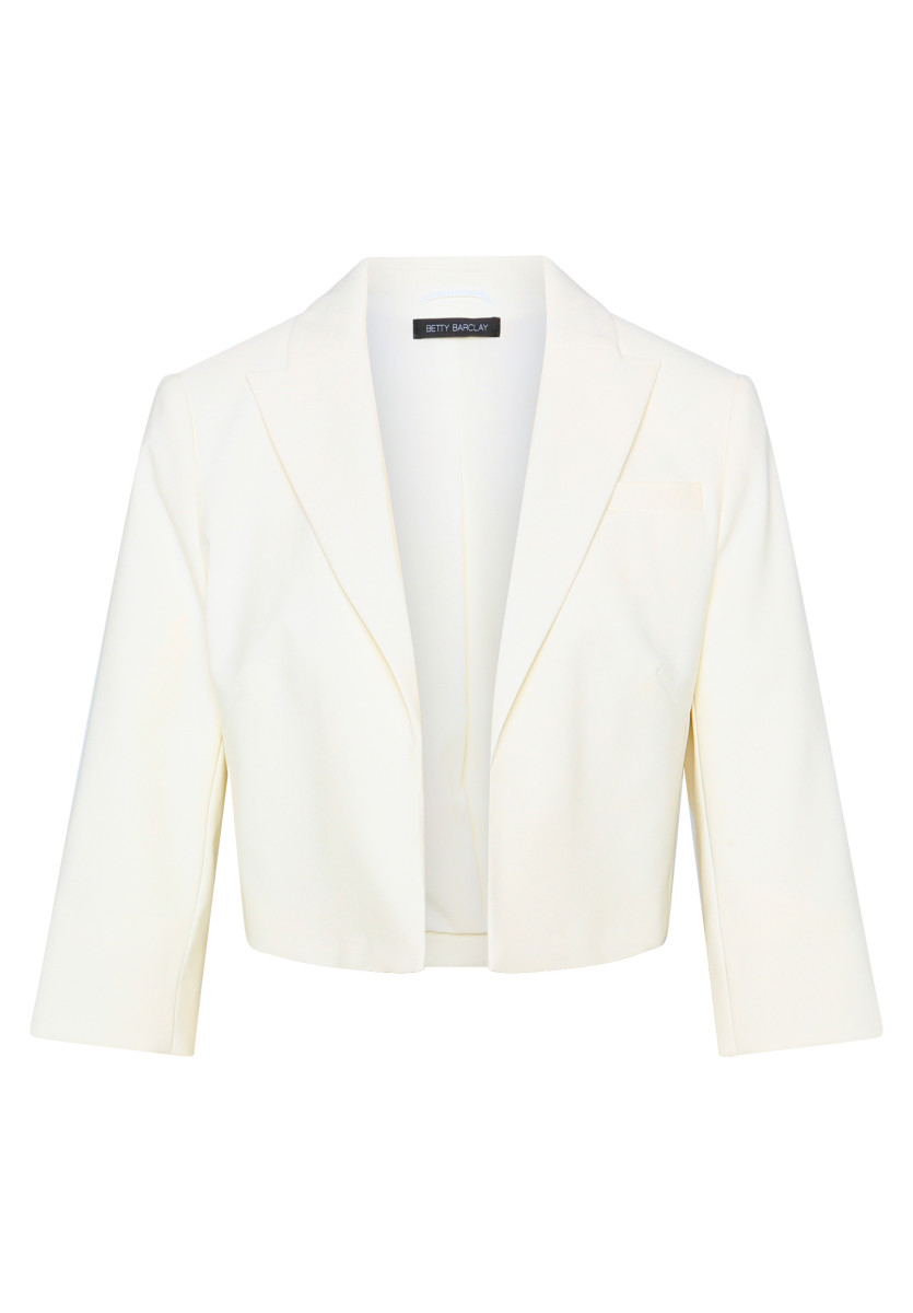 Blazerjacke mit 3/4-Arm weiß
