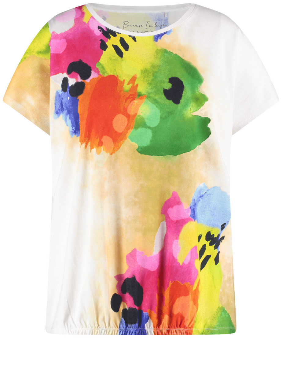 T-Shirt mit gerafftem Saum