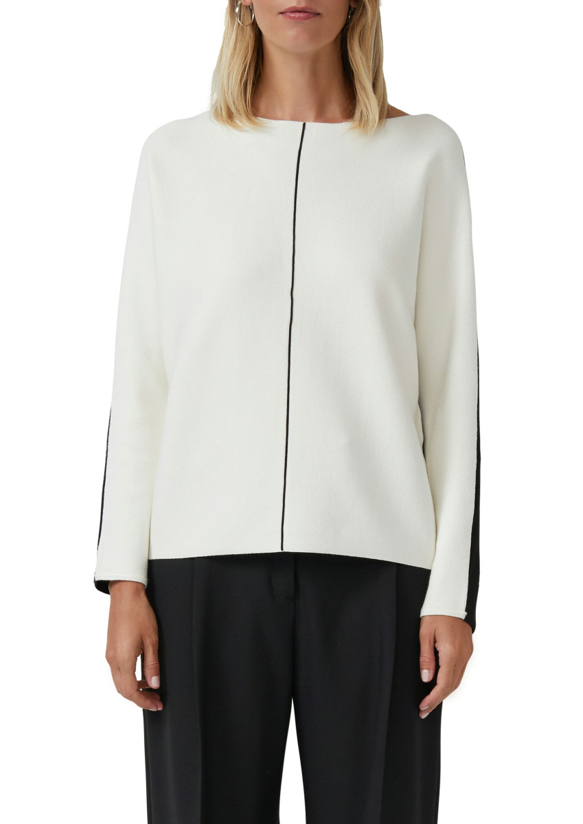 Strickpullover mit Colour-Blocking