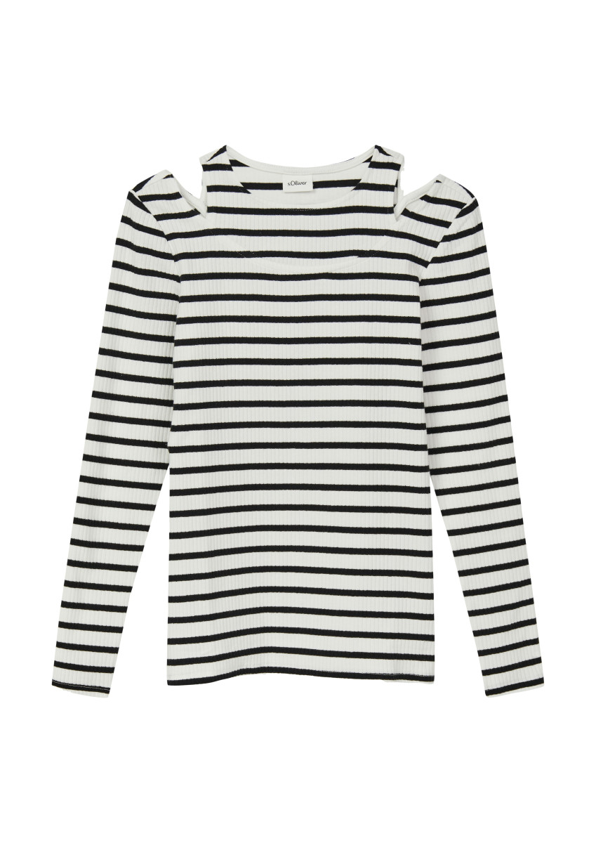 Geripptes Longsleeve