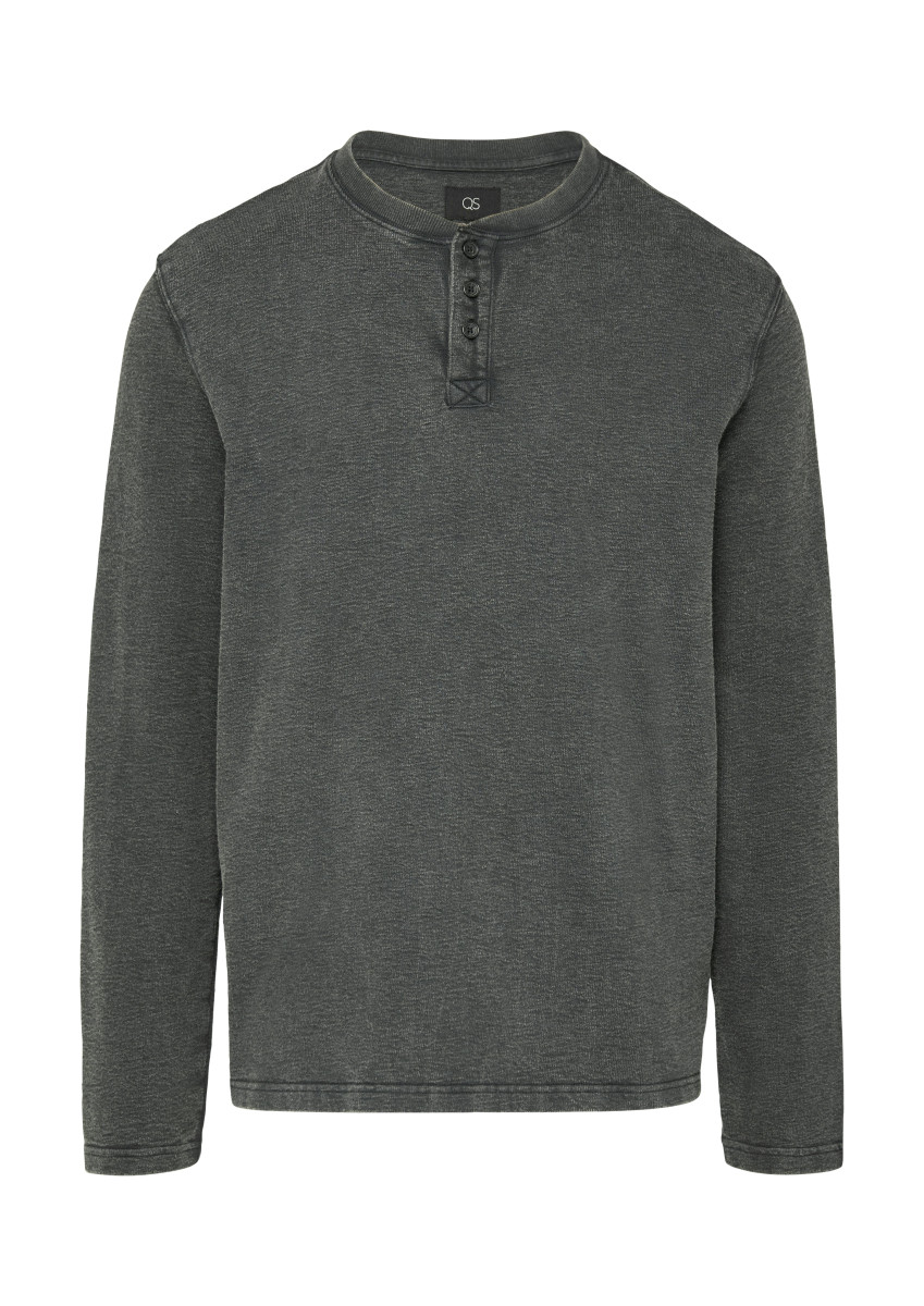 Gewaschenes Henley-Longsleeve