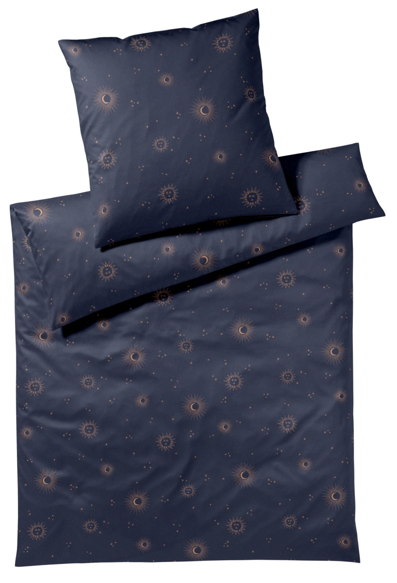 Bettwäsche "Night Garden" dunkelblau