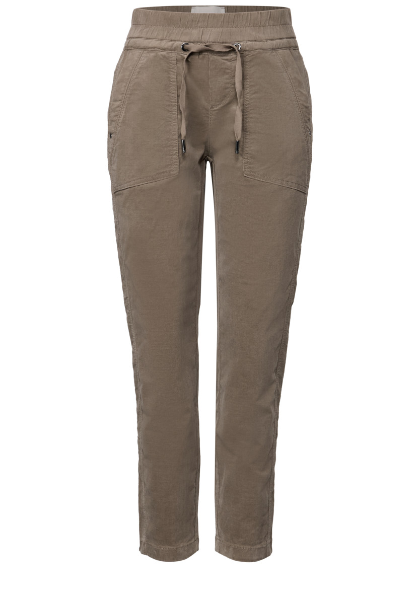 Loose Fit Cordhose braun