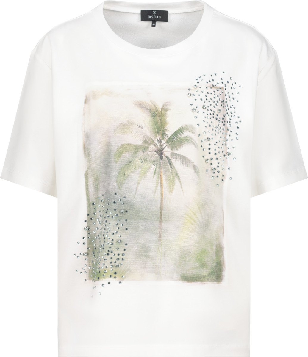 T-Shirt mit Palmenprint