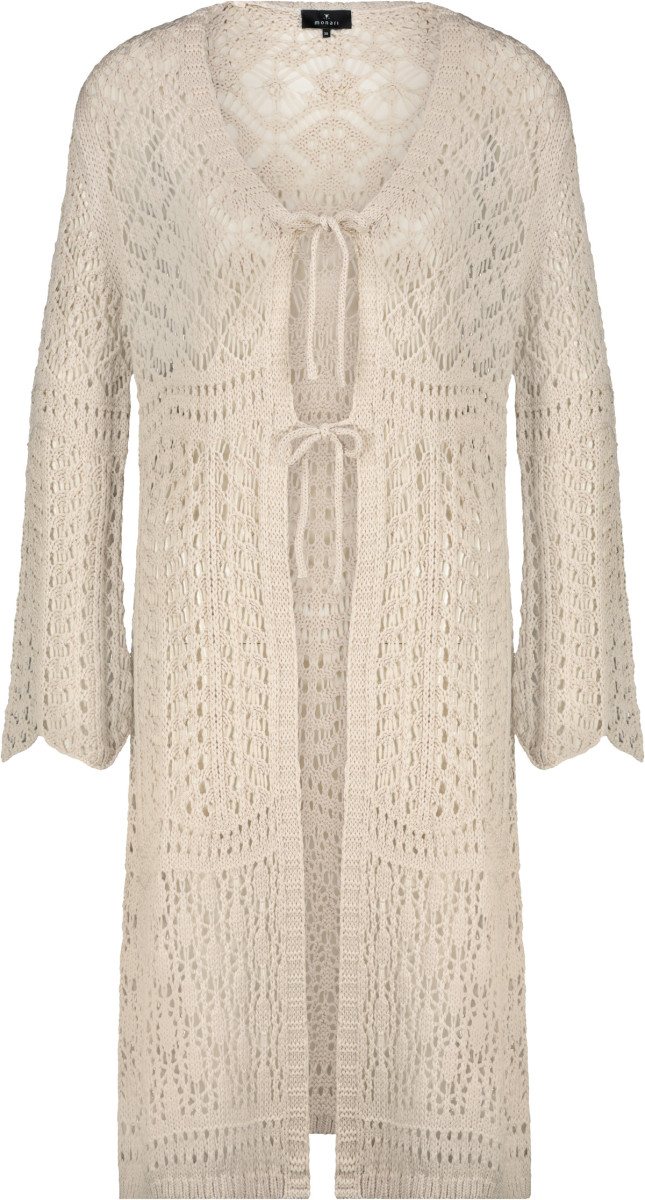 Strickmantel mit Ajourmuster
