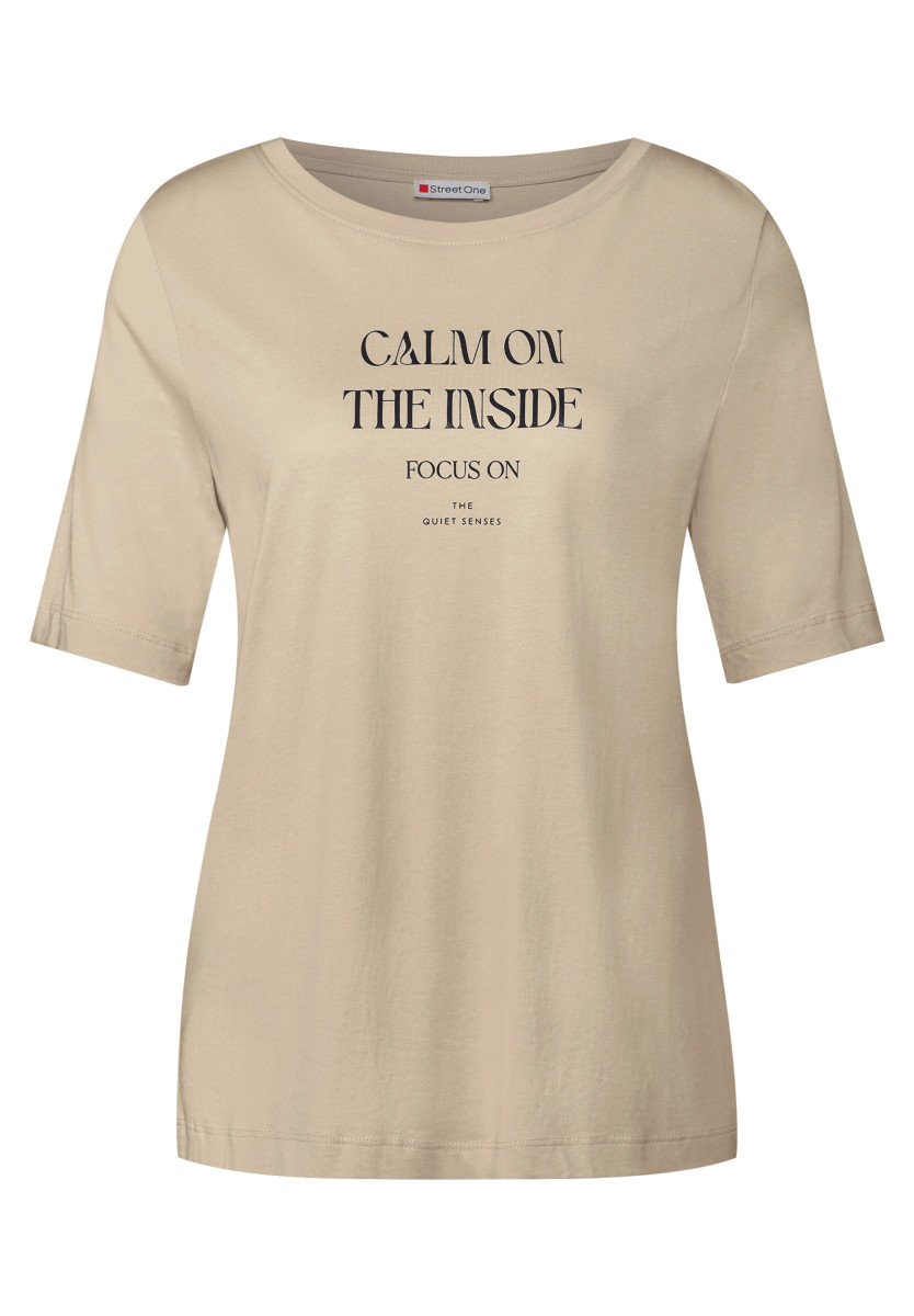 Softes Shirt mit Wording beige