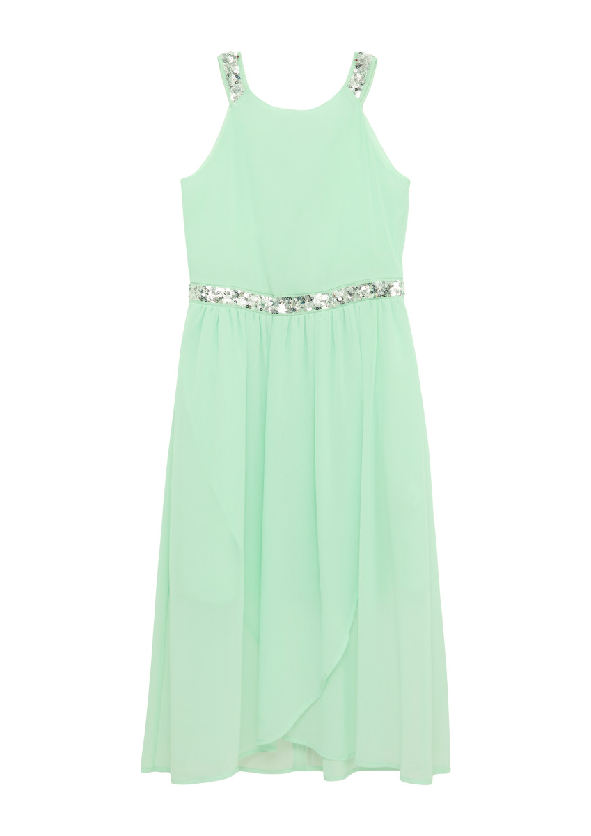 Midikleid aus Chiffon hellgrün