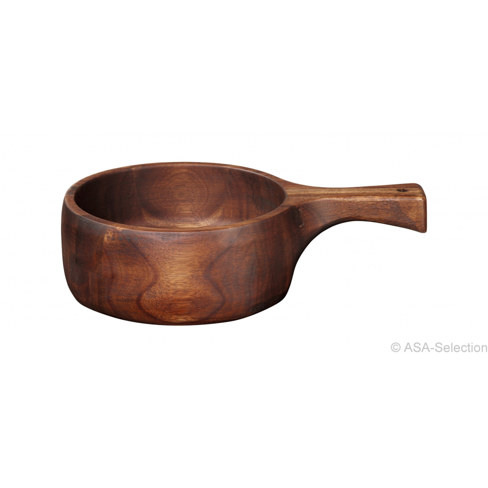 Holzschale mit Griff "wood"