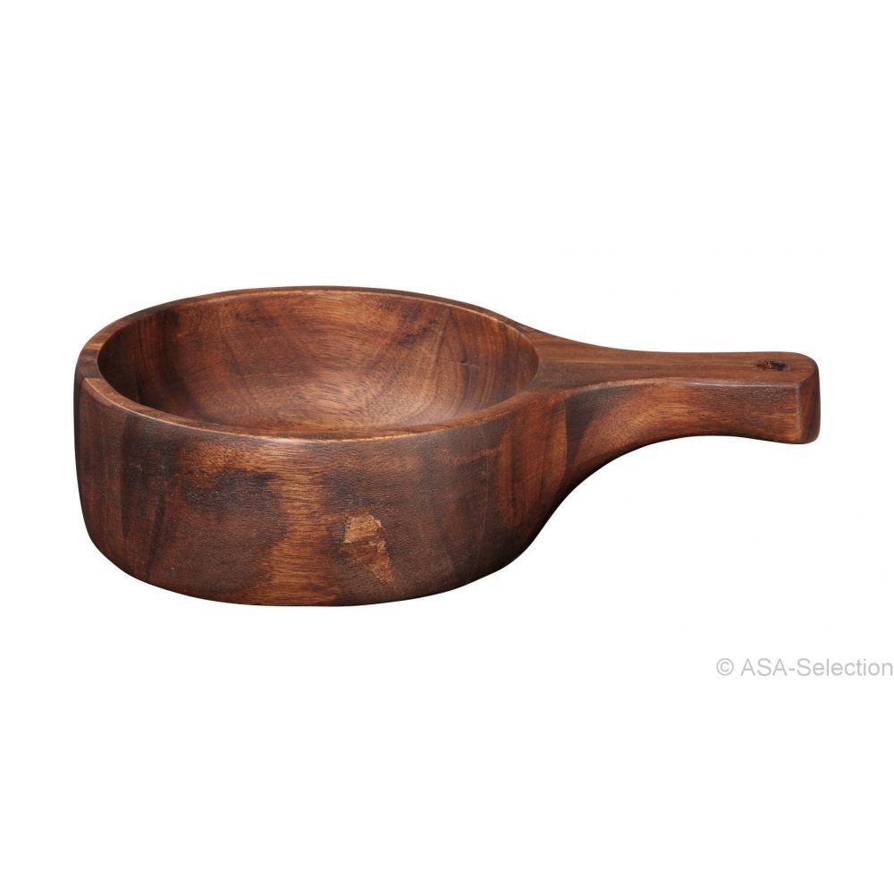 Holzschale mit Griff "wood"