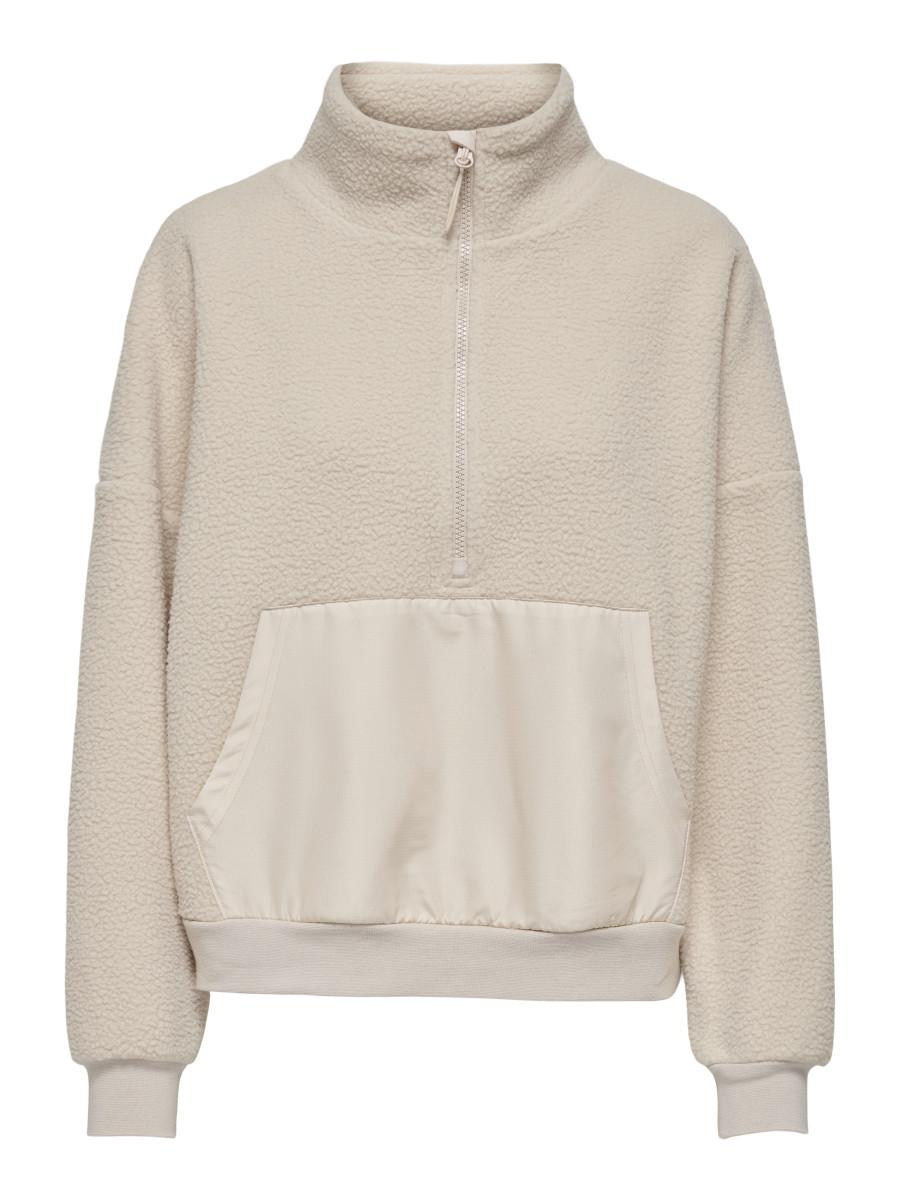 Teddy-Sweatshirt beige