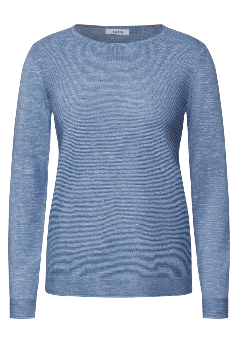 Strukturpullover blau