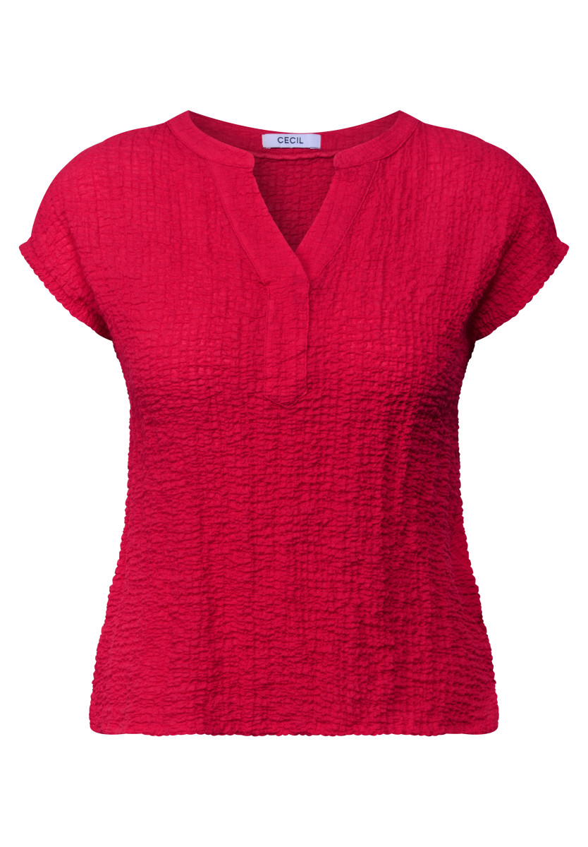 Strukturbluse rot
