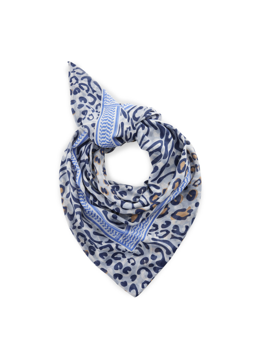 Dreieckstuch aus recyceltem Polyester blau
