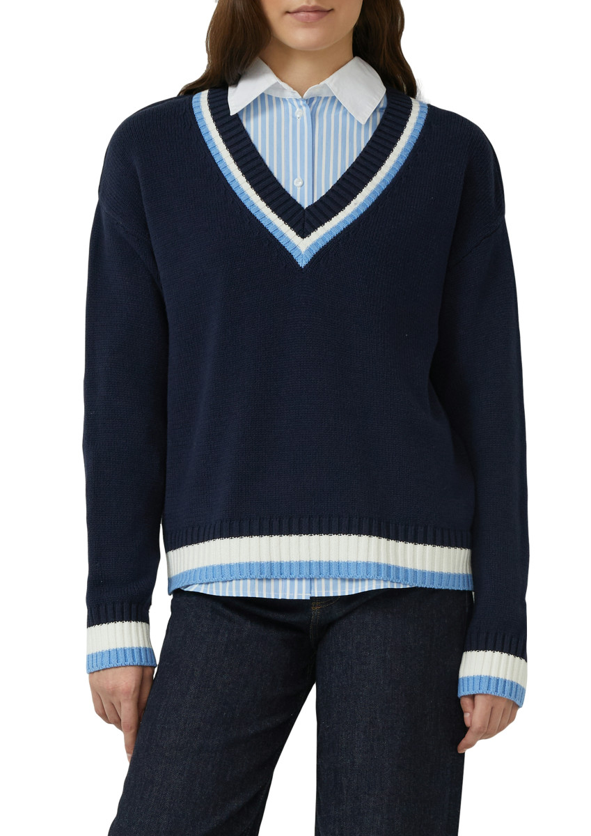 Strickpullover mit V-Ausschnitt