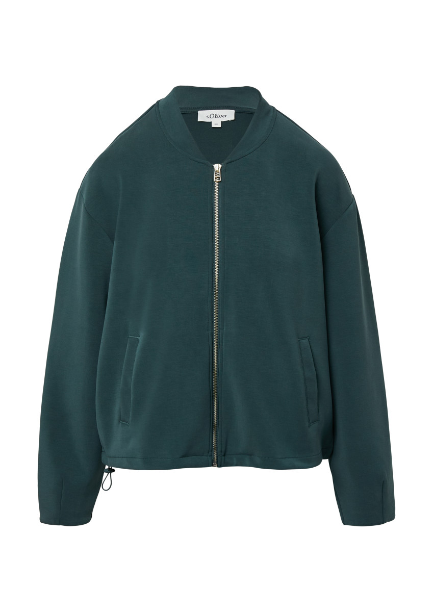 Oversized Scuba-Jacke Grün