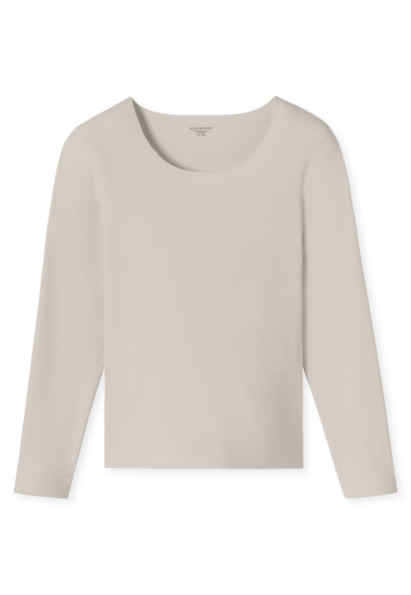 Langarmshirt beige
