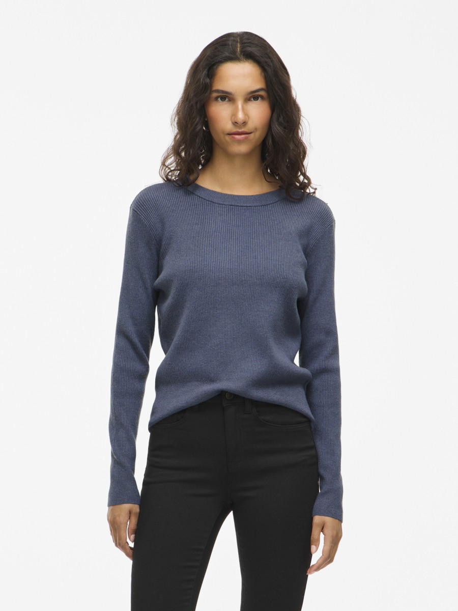 Gerippter Strickpullover