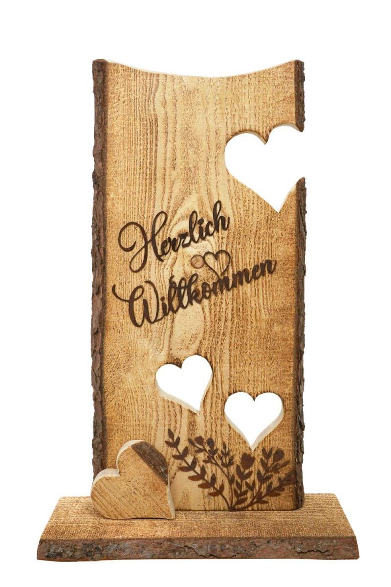 Holzständer "Willkommen"