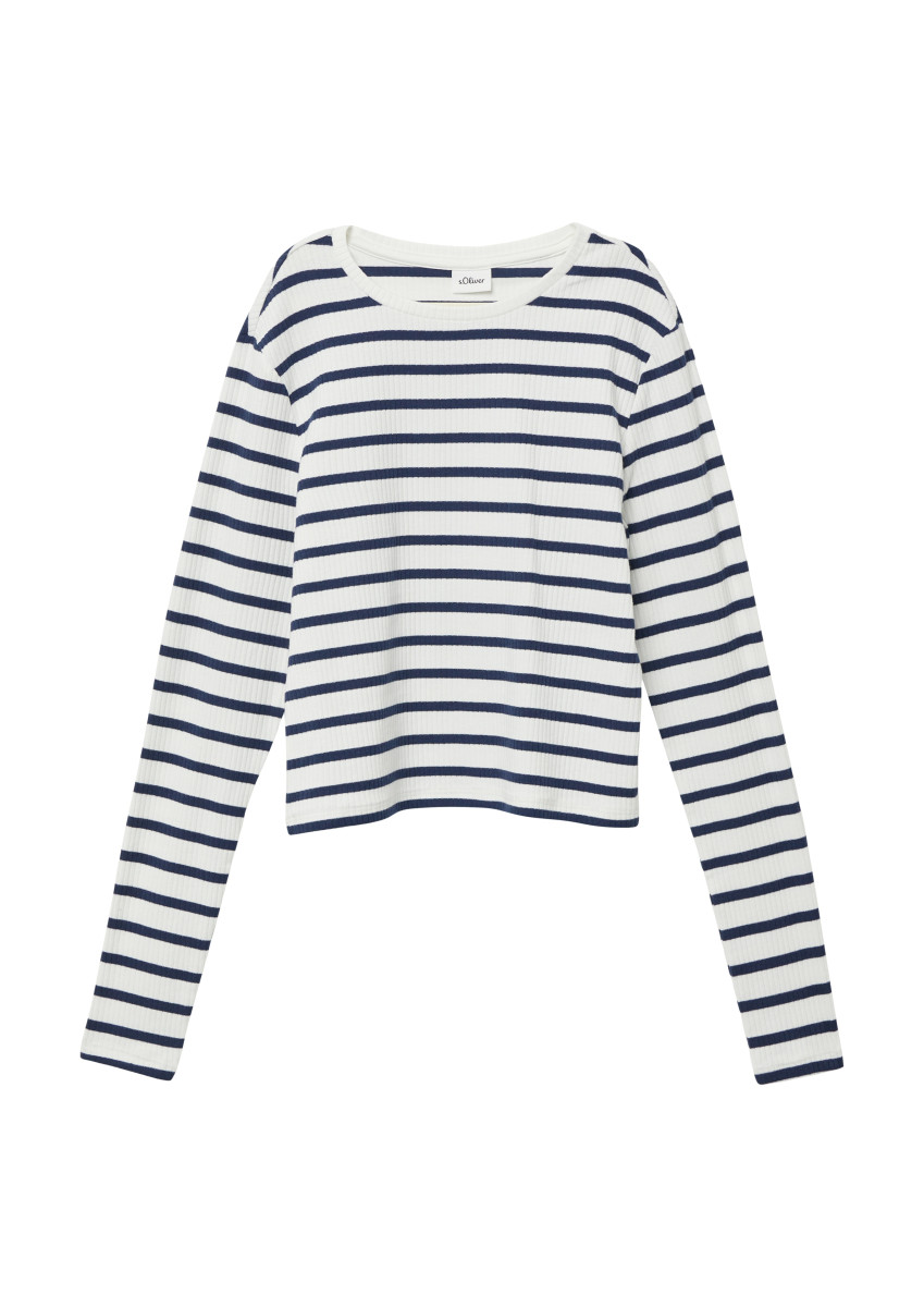 Langarmshirt aus Rippware