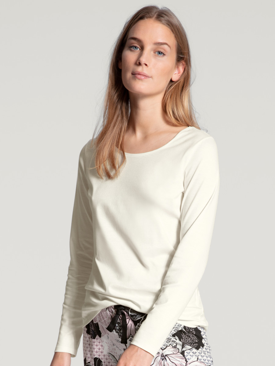 Langarm-Shirt creme