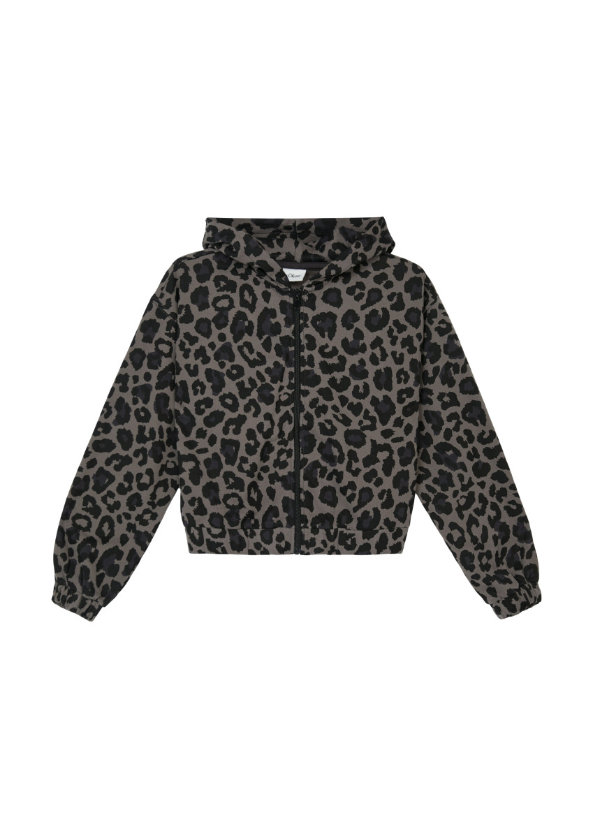 Kurze Sweatjacke in Oversize