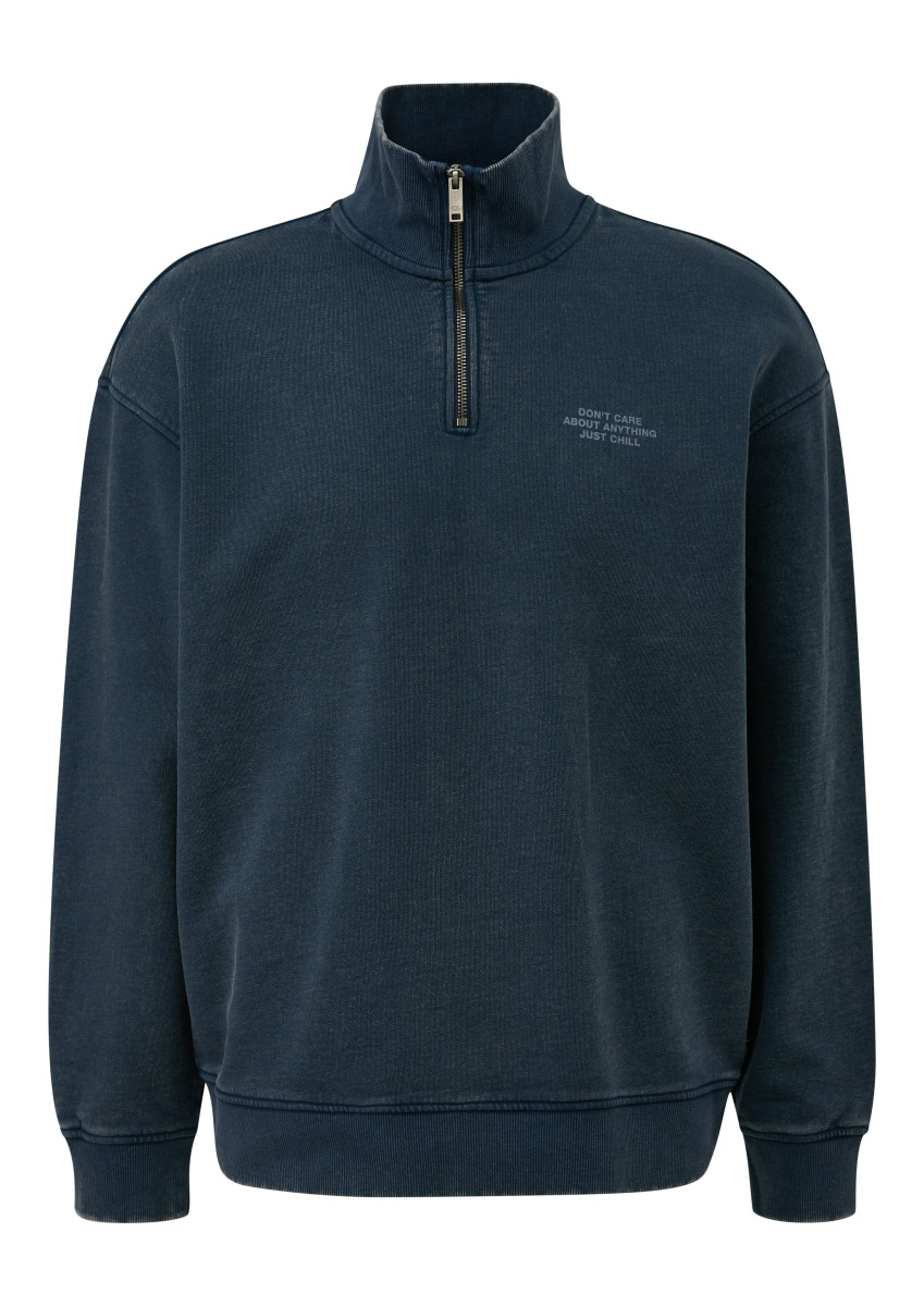 Gewaschener Sweat-Troyer blau