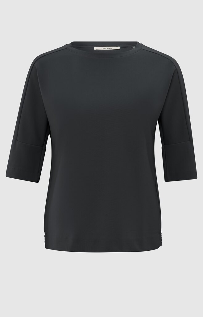T-Shirt mit Ärmeleinsätzen dunkelgrau