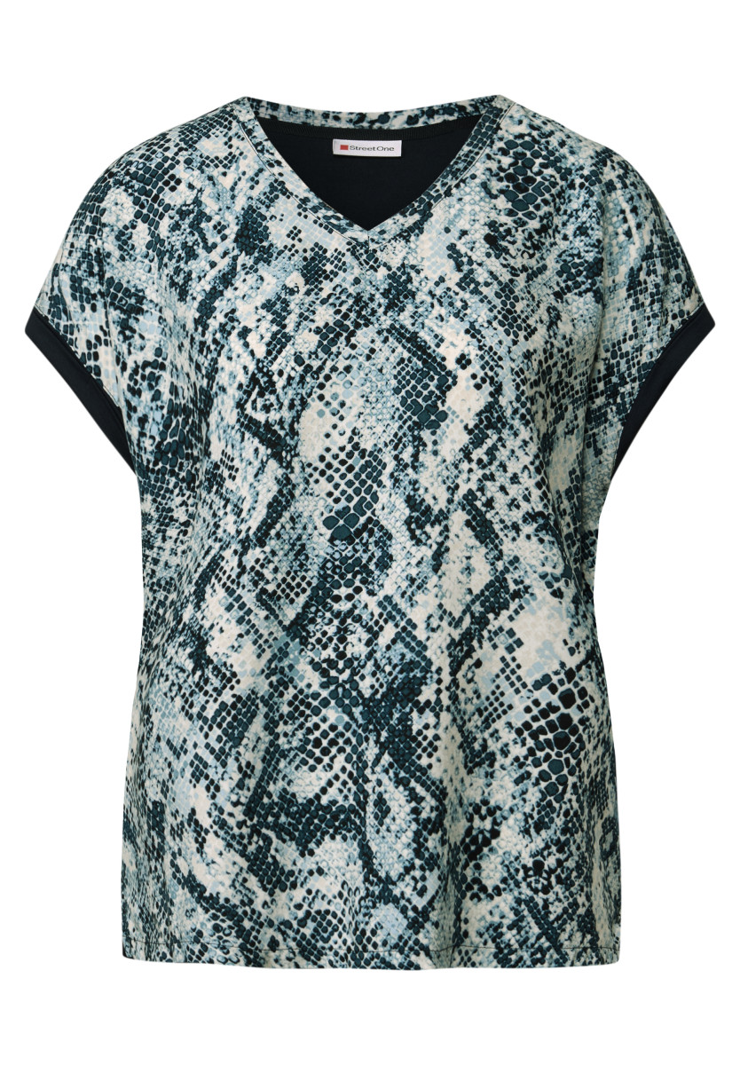 Gemustertes V-Neck Shirt