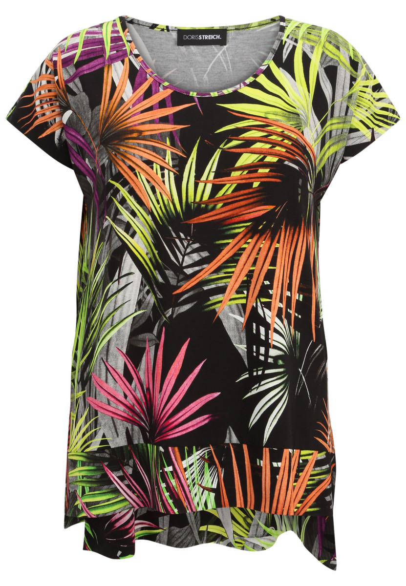Shirt mit Palmblatt-Muster