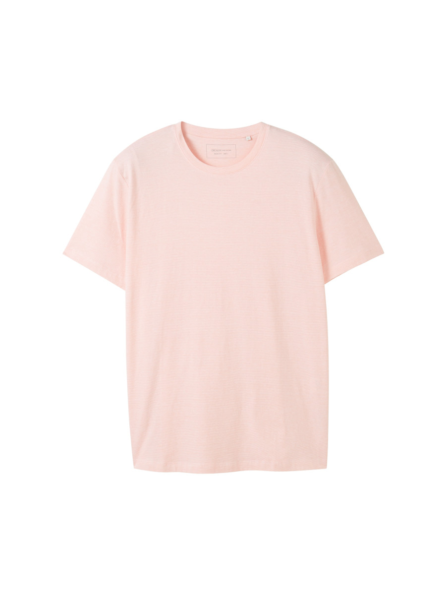 T-Shirt mit Streifenmuster rosa