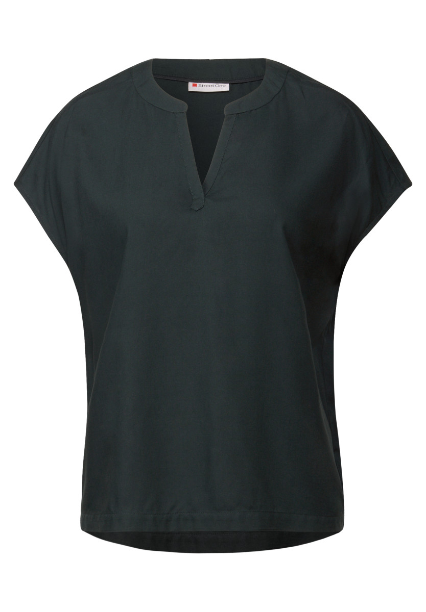 Bluse in Unifarbe